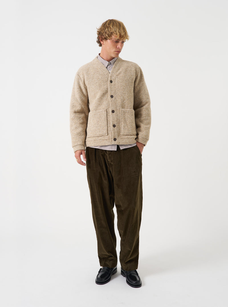 Fawn Wool Fleece Advance Cardigan