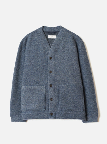 Men's Slate Blue Wool Fleece Advance Cardigan – Universal Works