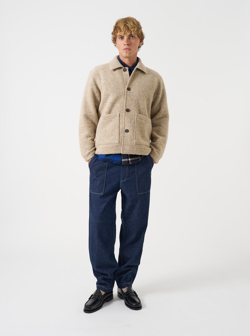 Fawn Wool Fleece Rams Jacket