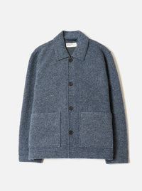Slate Blue Wool Fleece Rams Jacket
