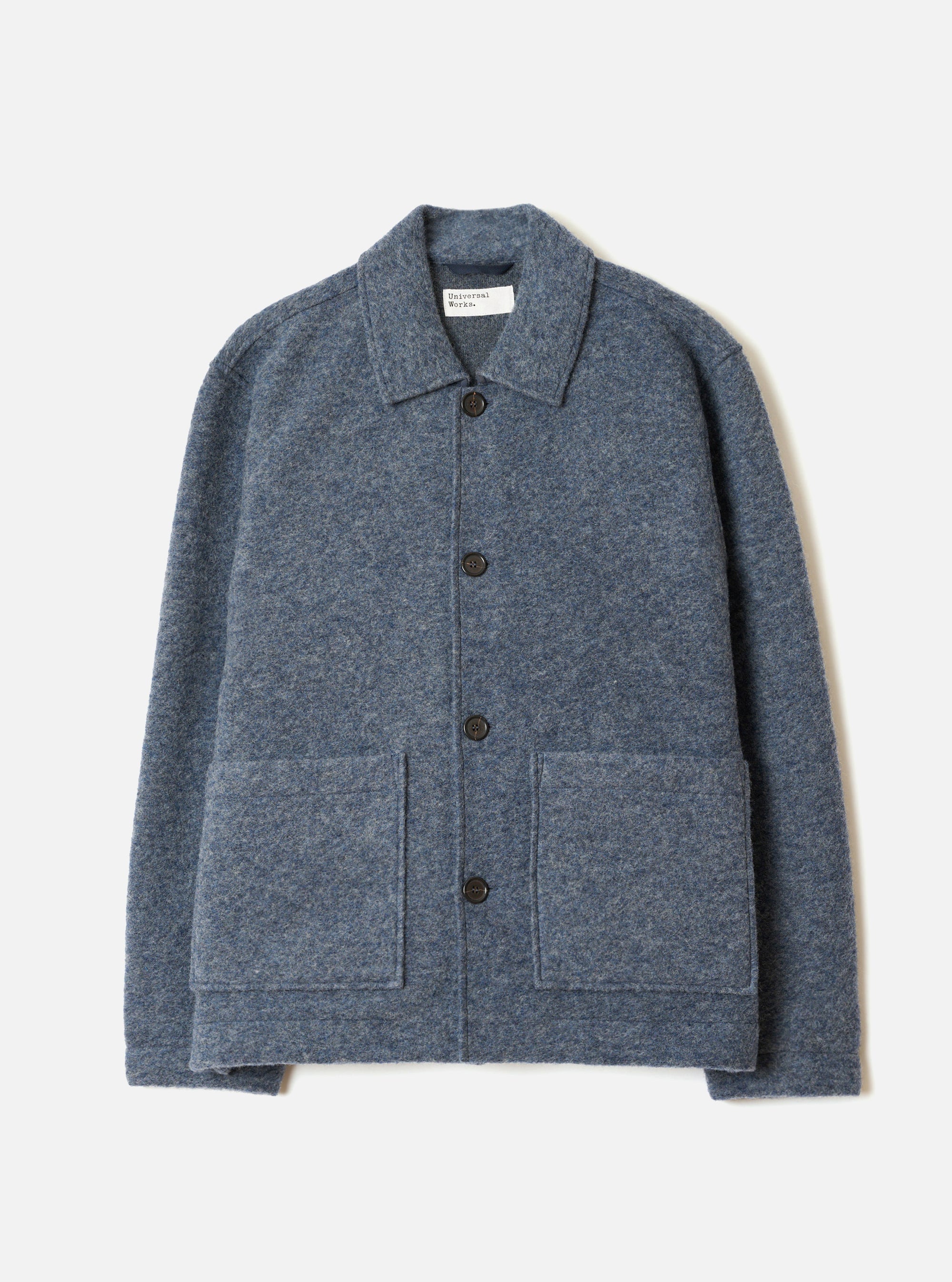 Slate Blue Wool Fleece Rams Jacket