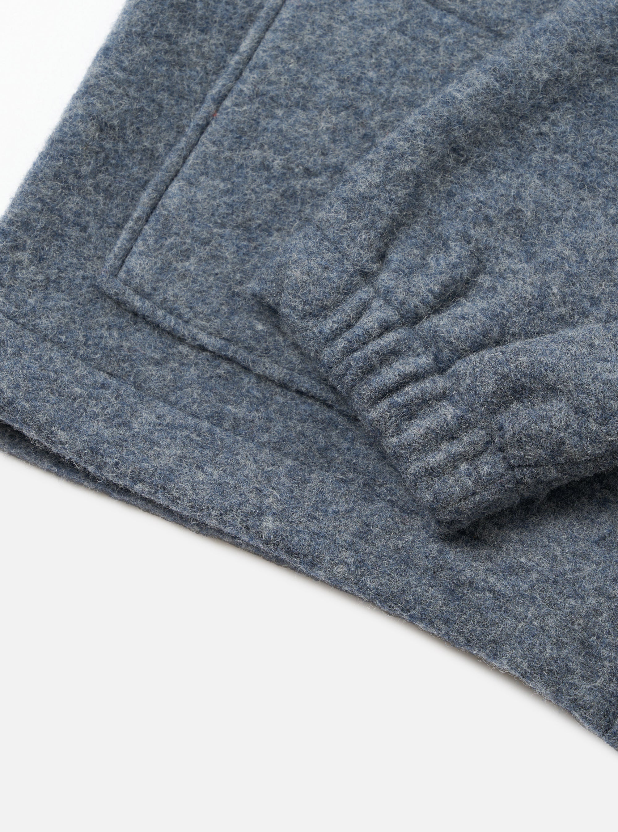 Slate Blue Wool Fleece Rams Jacket