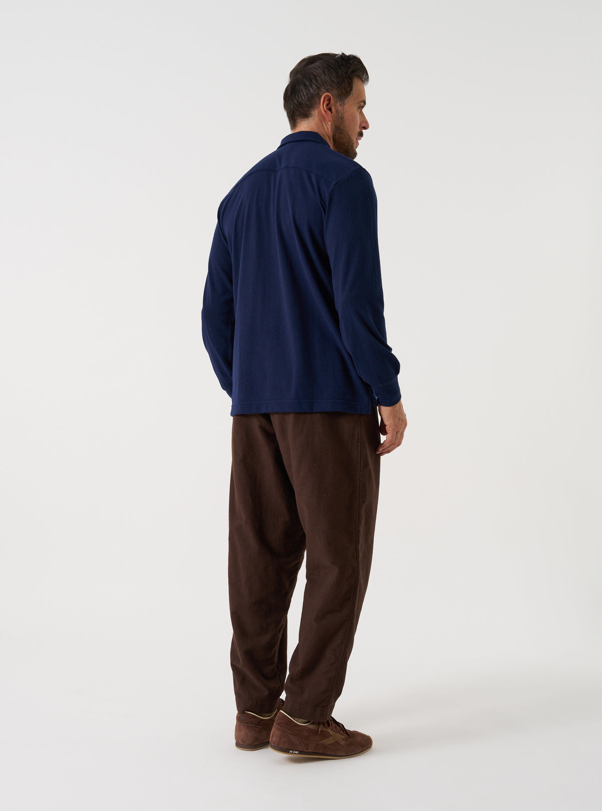 Dark Navy Recycled Wool Mix SJ Pullover L/S Shirt