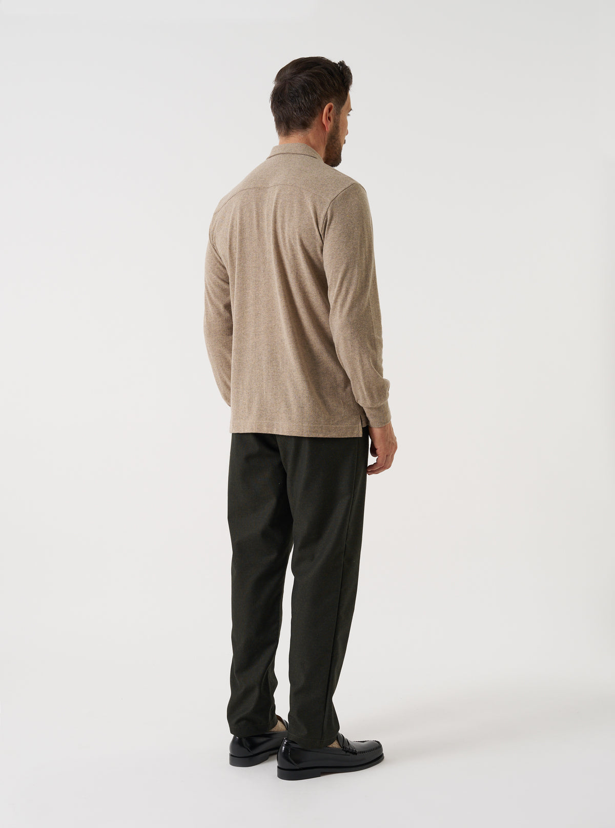 Dark Sand Recycled Wool Mix SJ Pullover L/S Shirt