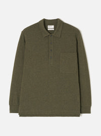 Olive Recycled Wool Mix SJ Pullover L/S Shirt