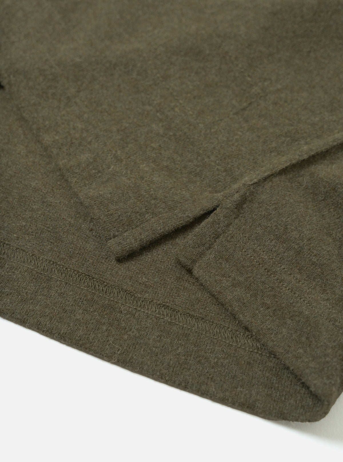 Olive Recycled Wool Mix SJ Pullover L/S Shirt