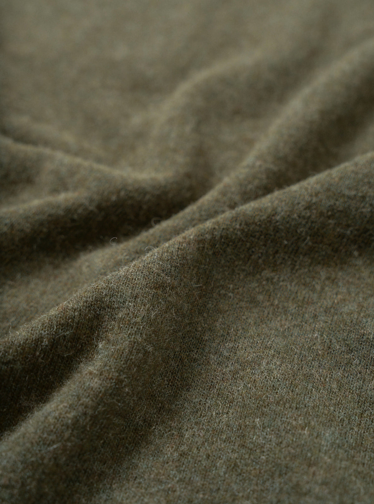 Olive Recycled Wool Mix SJ Pullover L/S Shirt