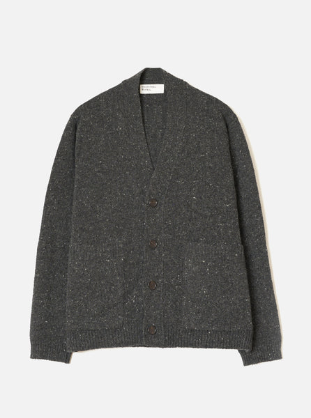 Men's Black Wool Fleck Langdale Cardigan – Universal Works