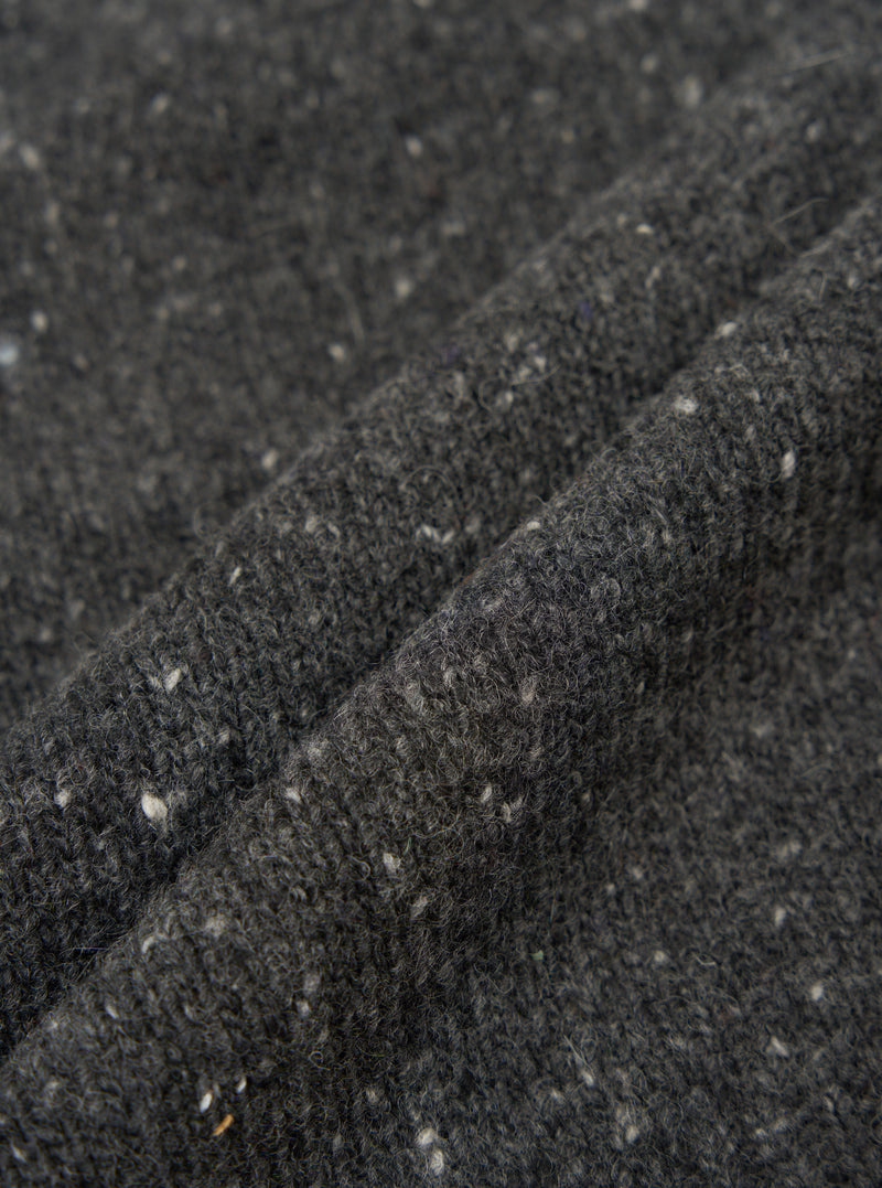 Black Wool Fleck Langdale Cardigan