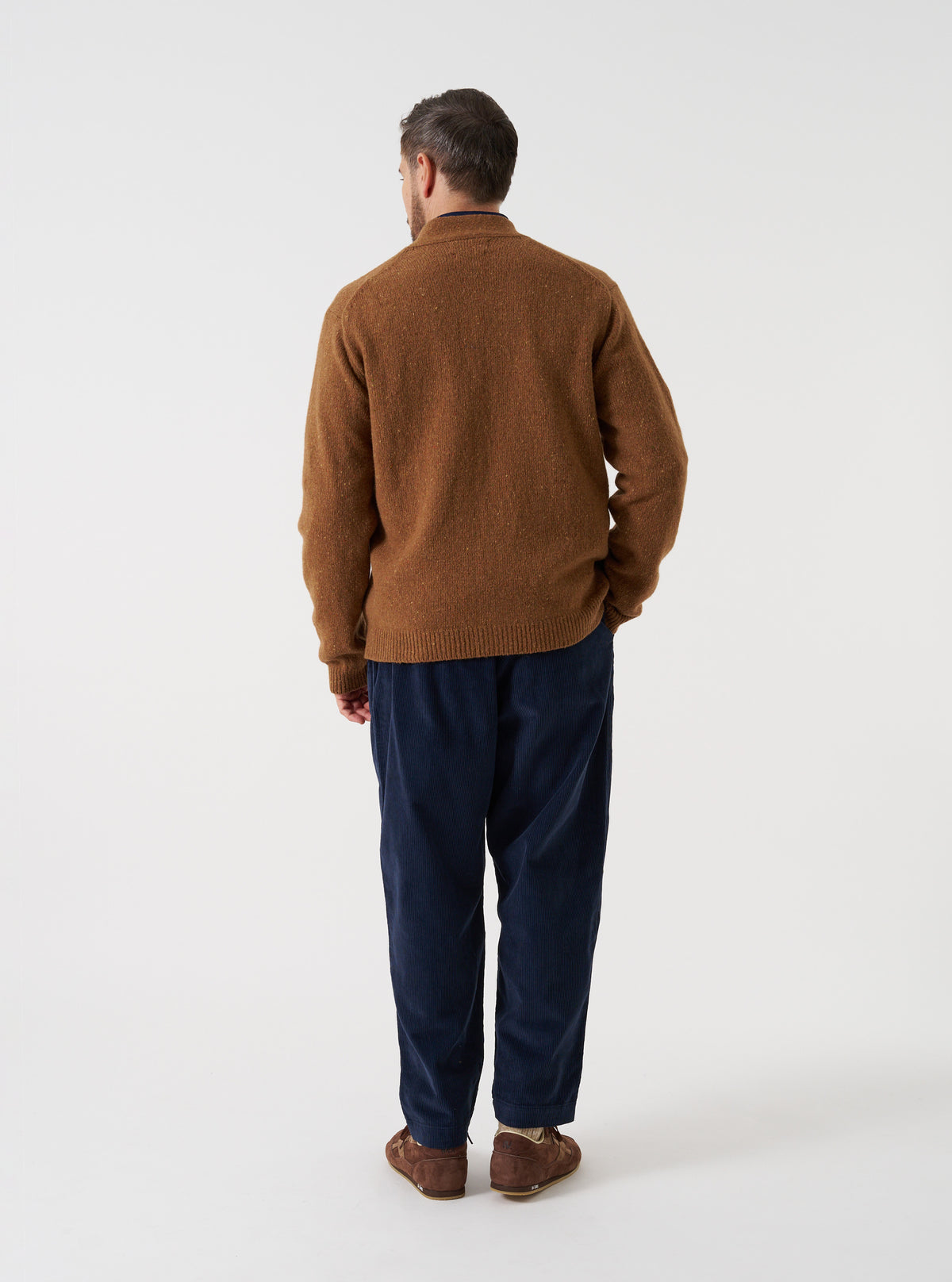 Brown Wool Fleck Langdale Cardigan