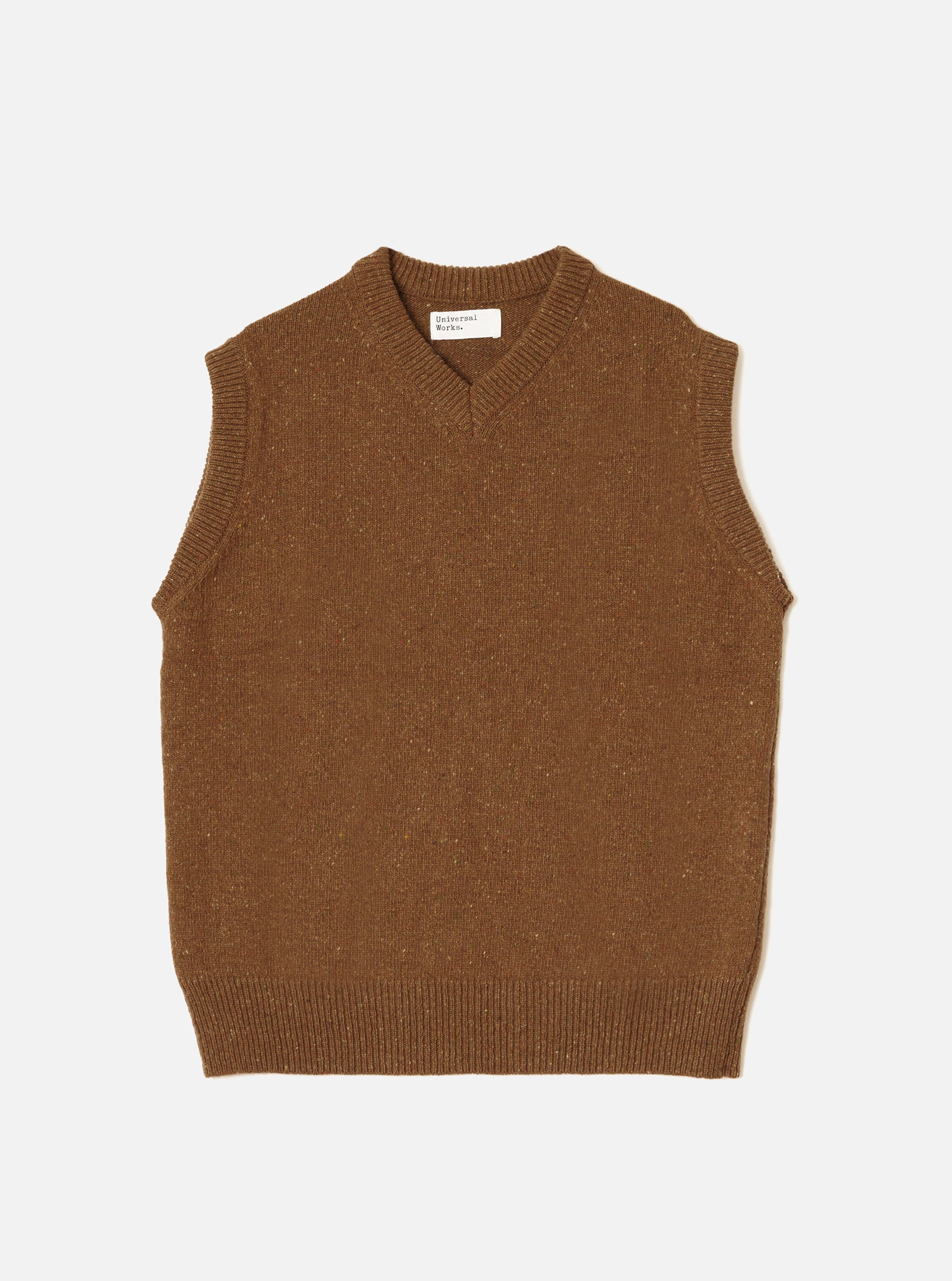 Men's Brown Wool Fleck Sweater Vest – Universal Works