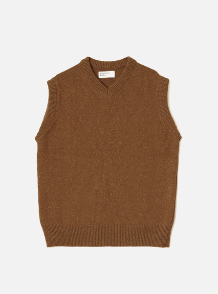 Men's Brown Wool Fleck Sweater Vest – Universal Works