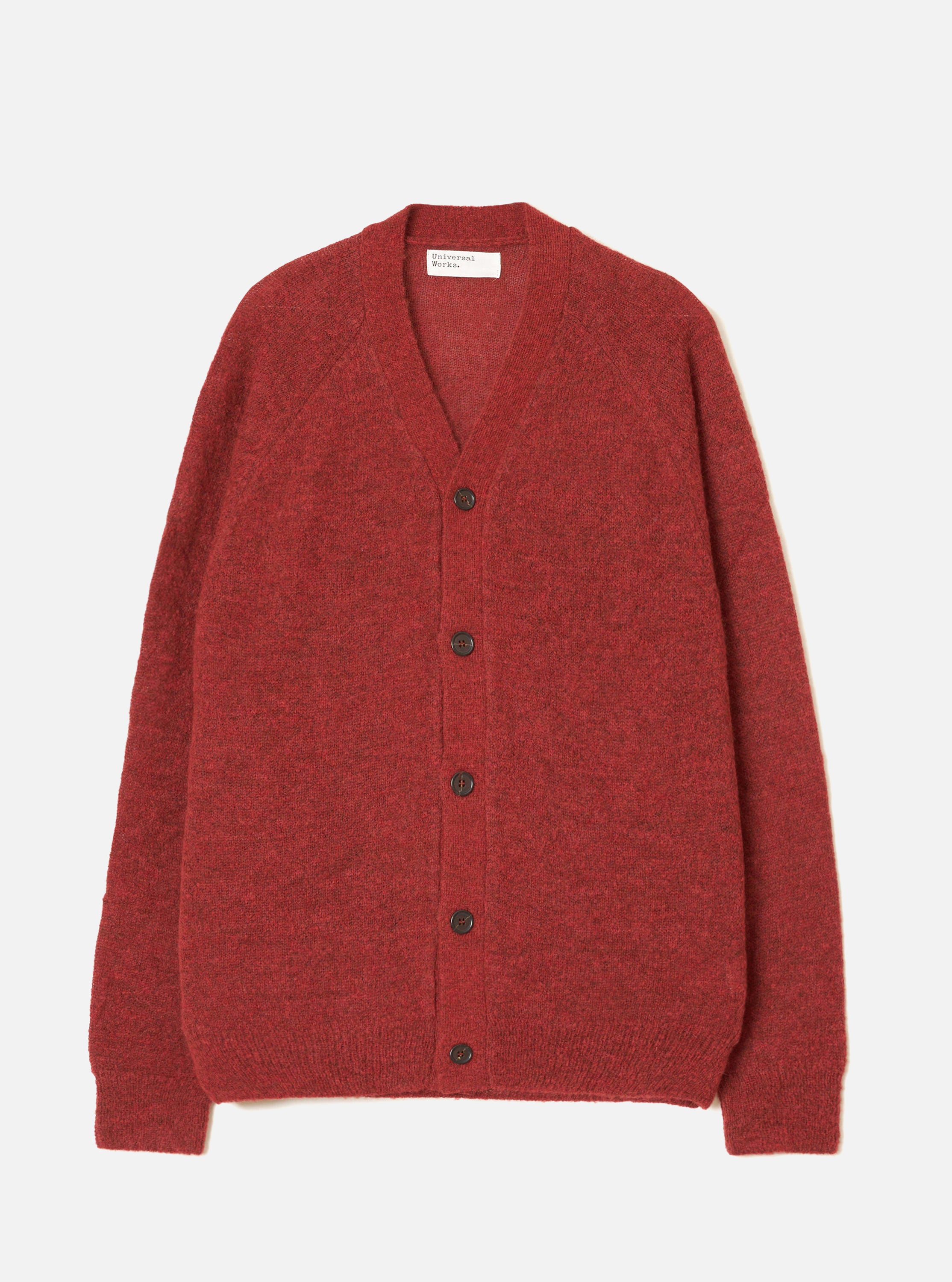 Men's Deep Orange Alpaca Knit David Cardigan – Universal Works