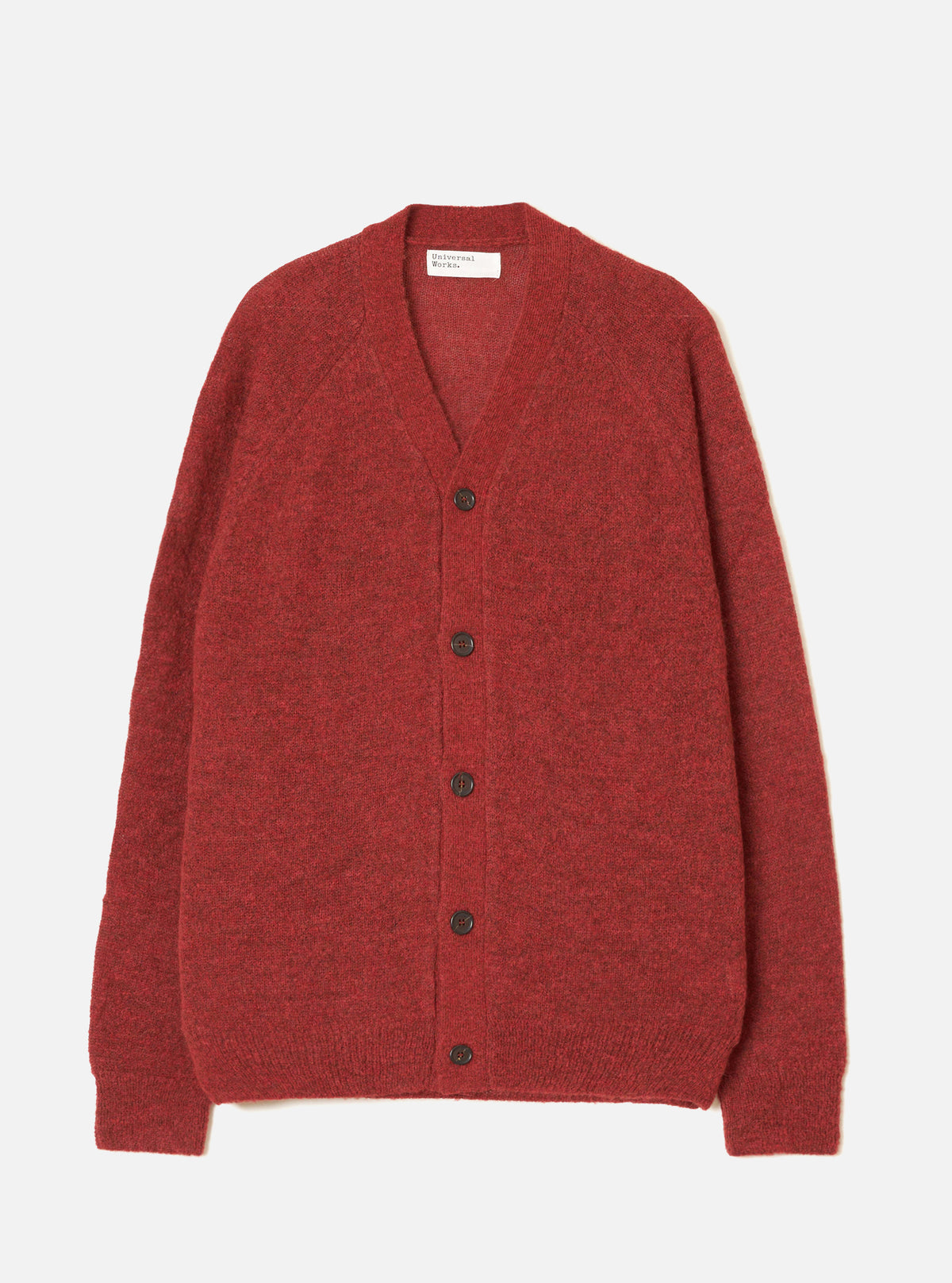 Deep Orange Alpaca Knit David Cardigan