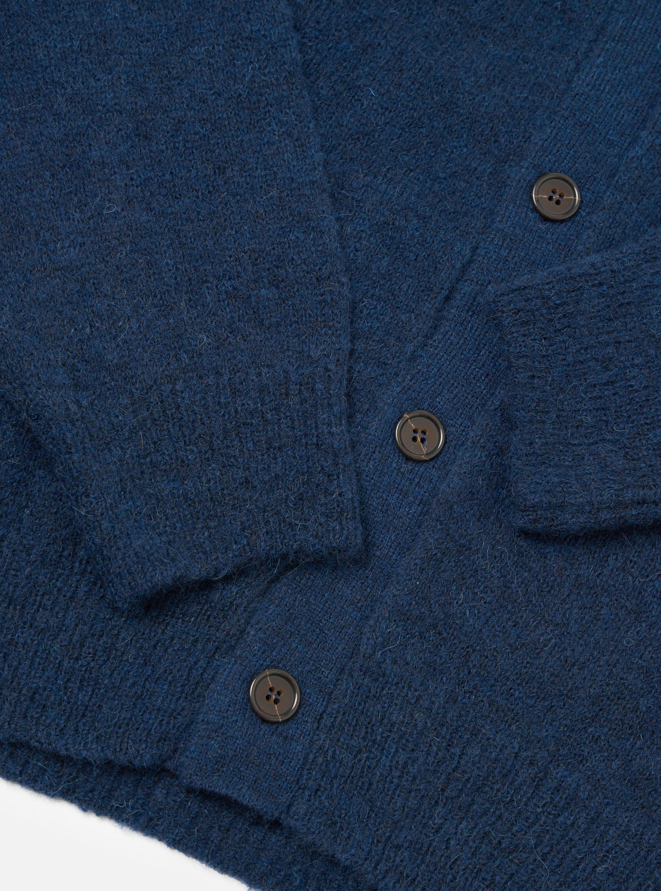 Men's Navy Alpaca Knit David Cardigan – Universal Works