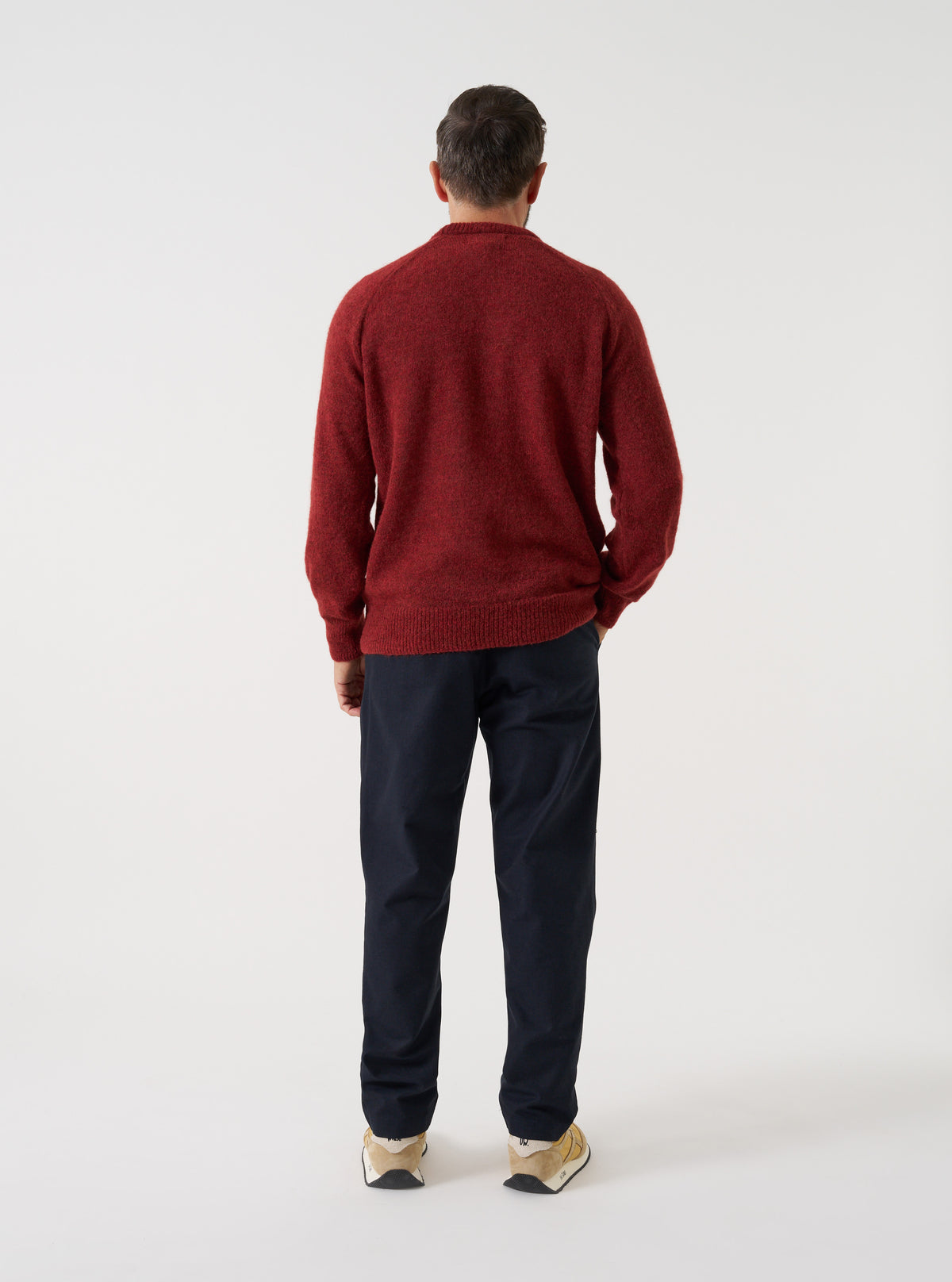 Deep Orange Alpaca Knit Lyon Crew