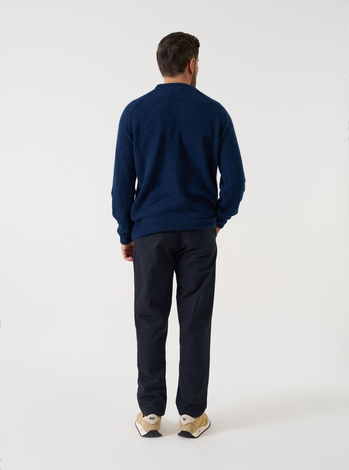 Navy Alpaca Knit Lyon Crew