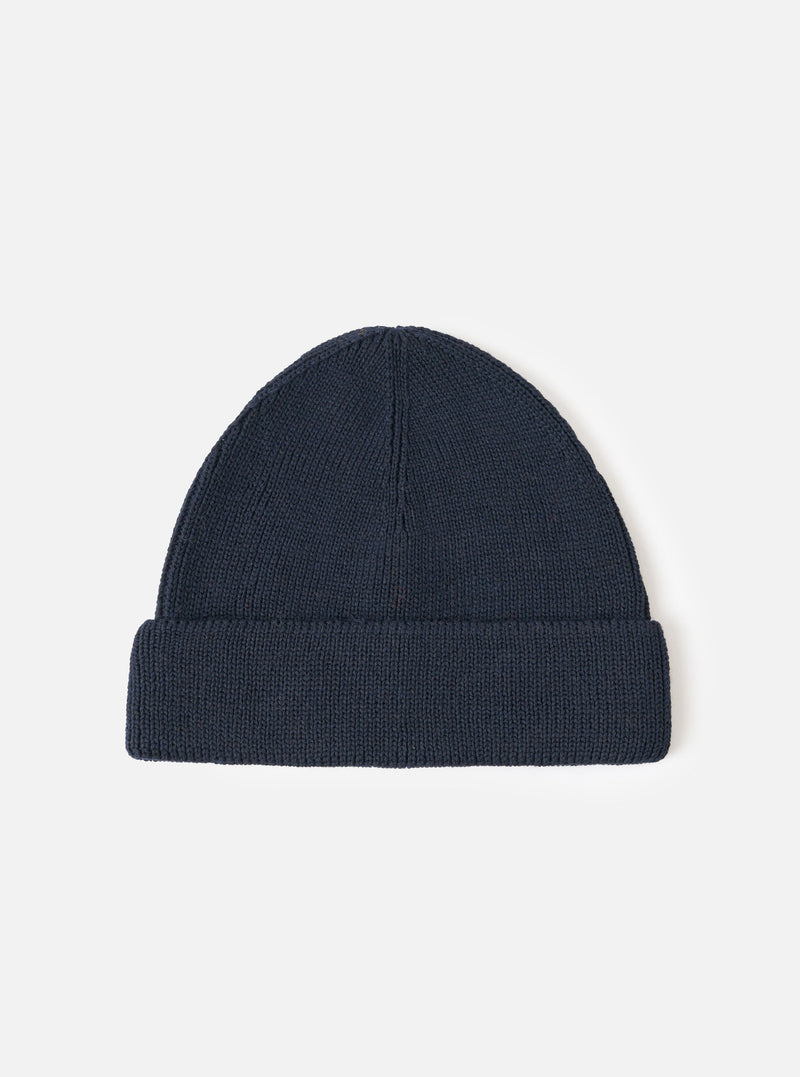 Navy Merino Knit Watch Cap