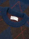 Navy Alpaca Argyle Lyon Crew
