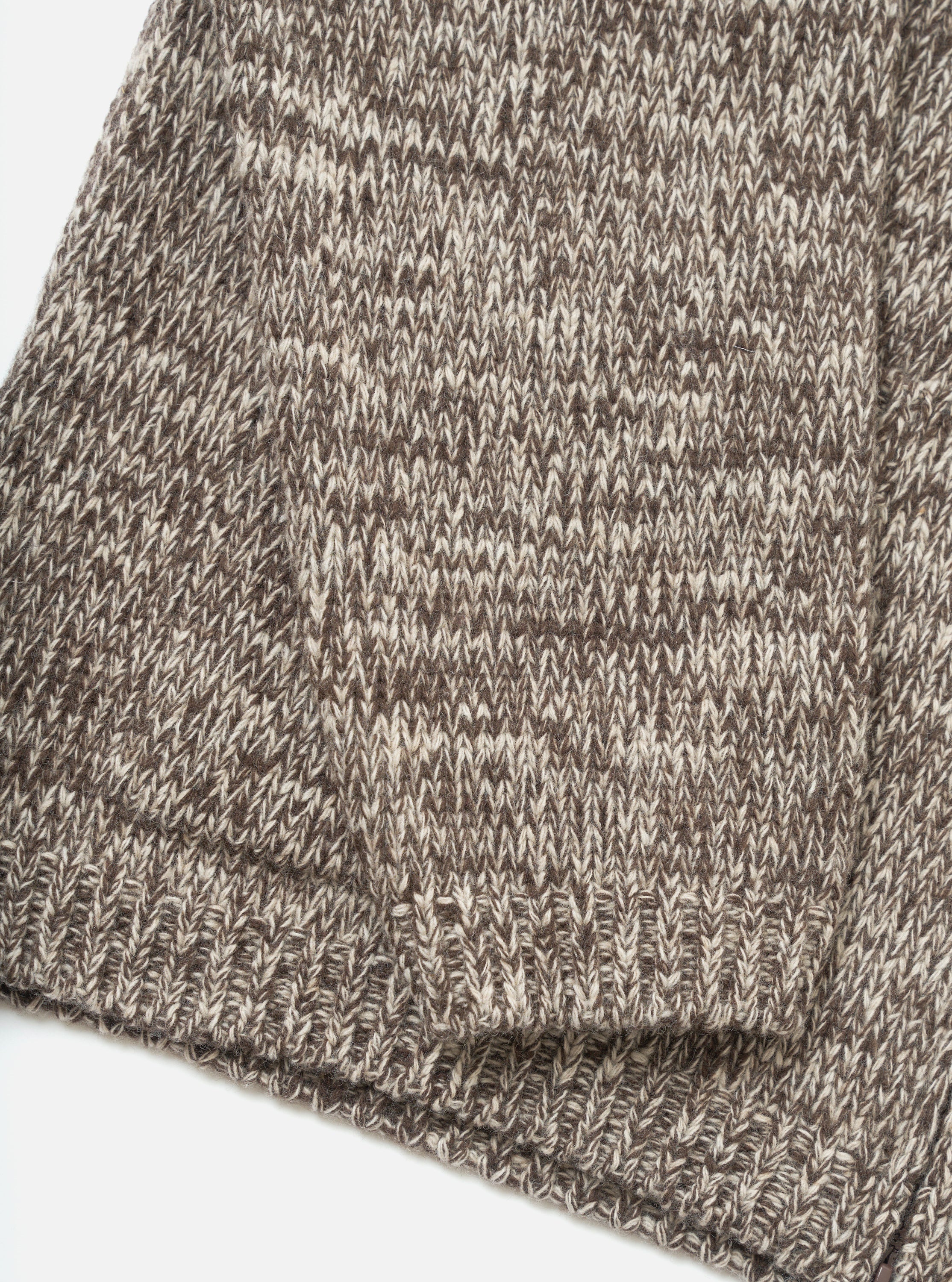 Men's Ecru/Brown Lambswool Zip Cardigan – Universal Works
