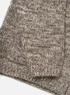 Ecru/Brown Lambswool Zip Cardigan