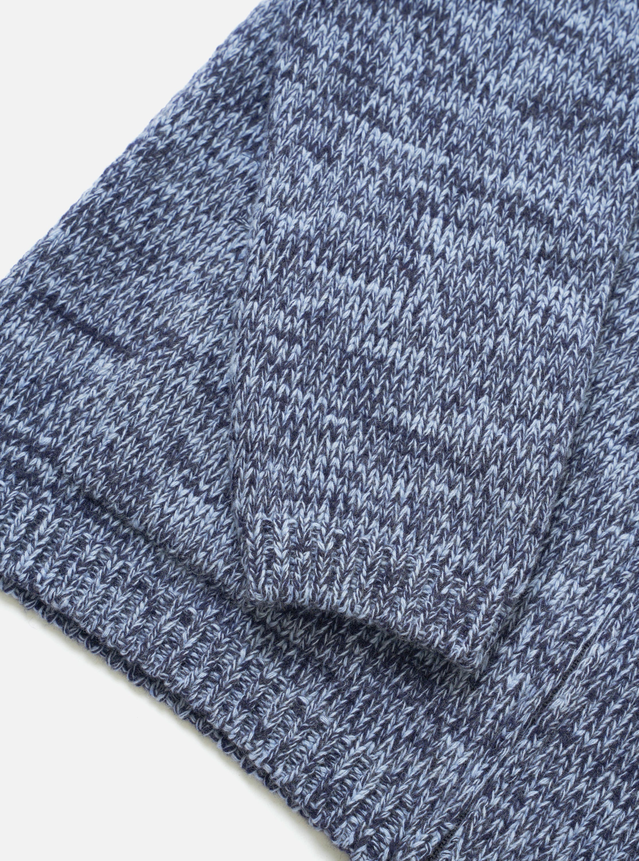 Men's Sky/Navy Lambswool Zip Cardigan – Universal Works