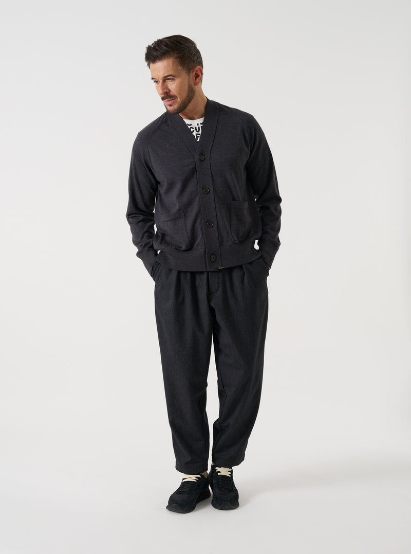 Charcoal Merino Loose Cardigan II