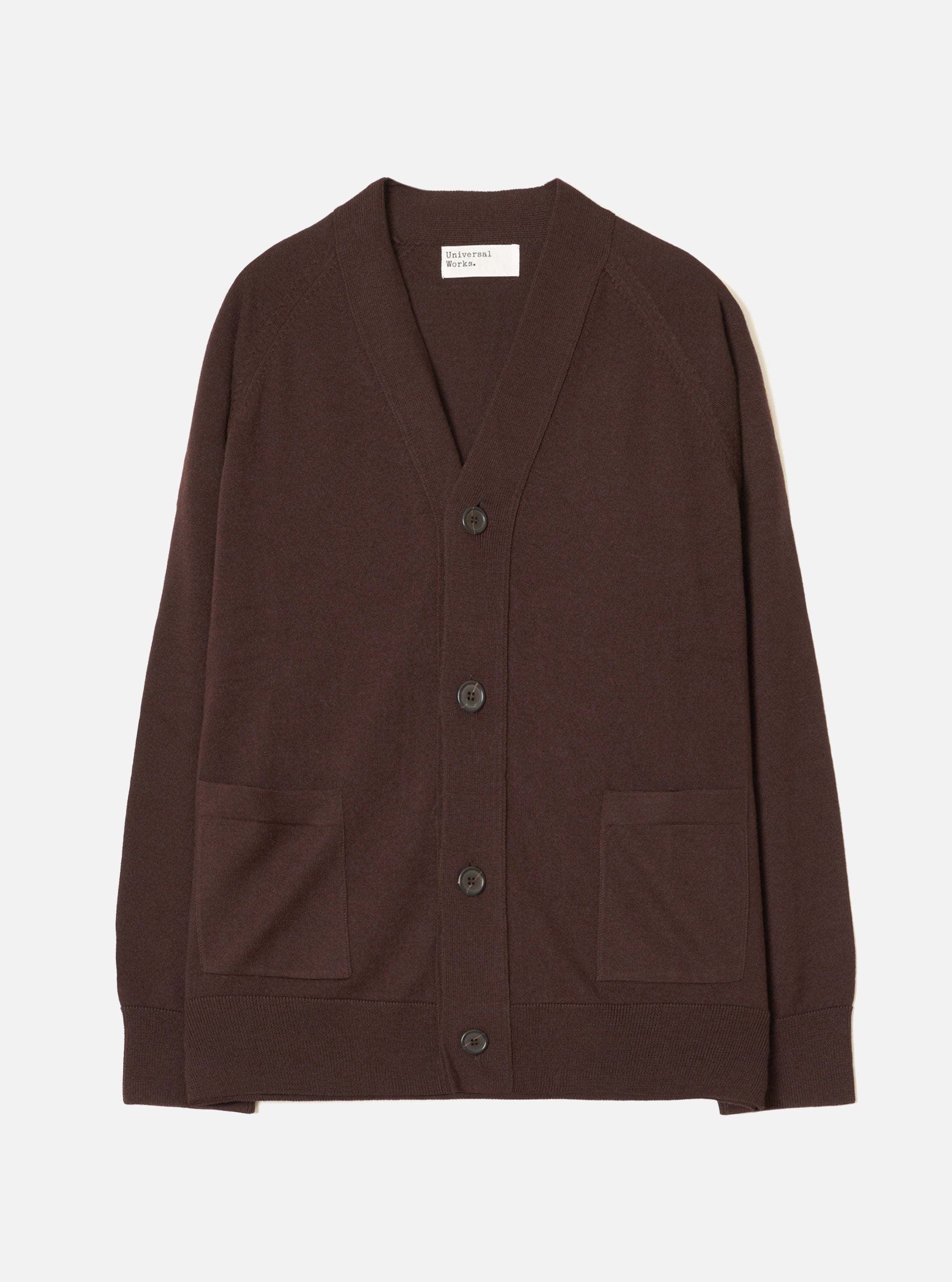 Men's Expresso Merino Loose Cardigan II – Universal Works