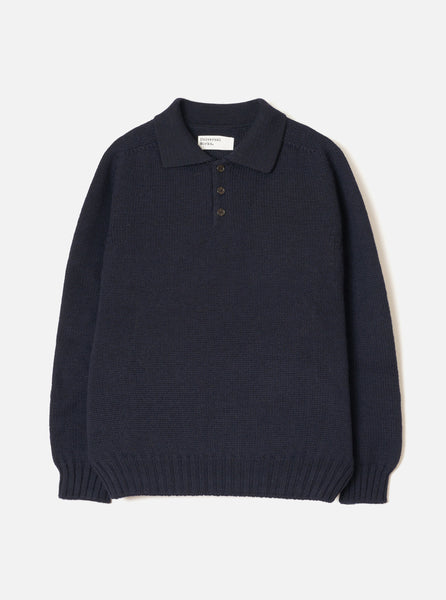 Men's Navy Shetland Wild Curtis Sweater – Universal Works