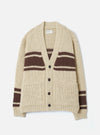 Ecru Chunky Knit Stripe Langdale Cardigan