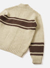 Ecru Chunky Knit Stripe Langdale Cardigan