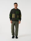 Olive British Wool Lyon Crew