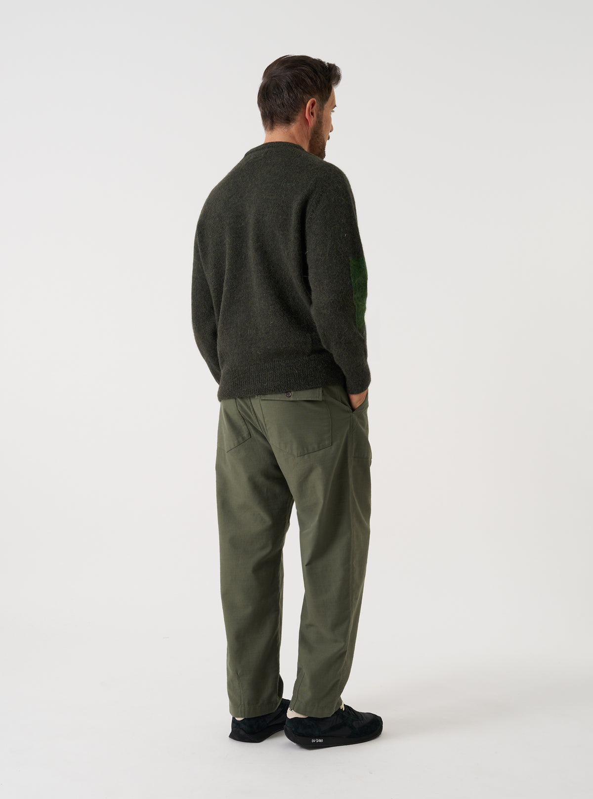 Olive British Wool Lyon Crew