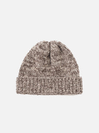 Ecru/Brown Lambswool Watch Cap