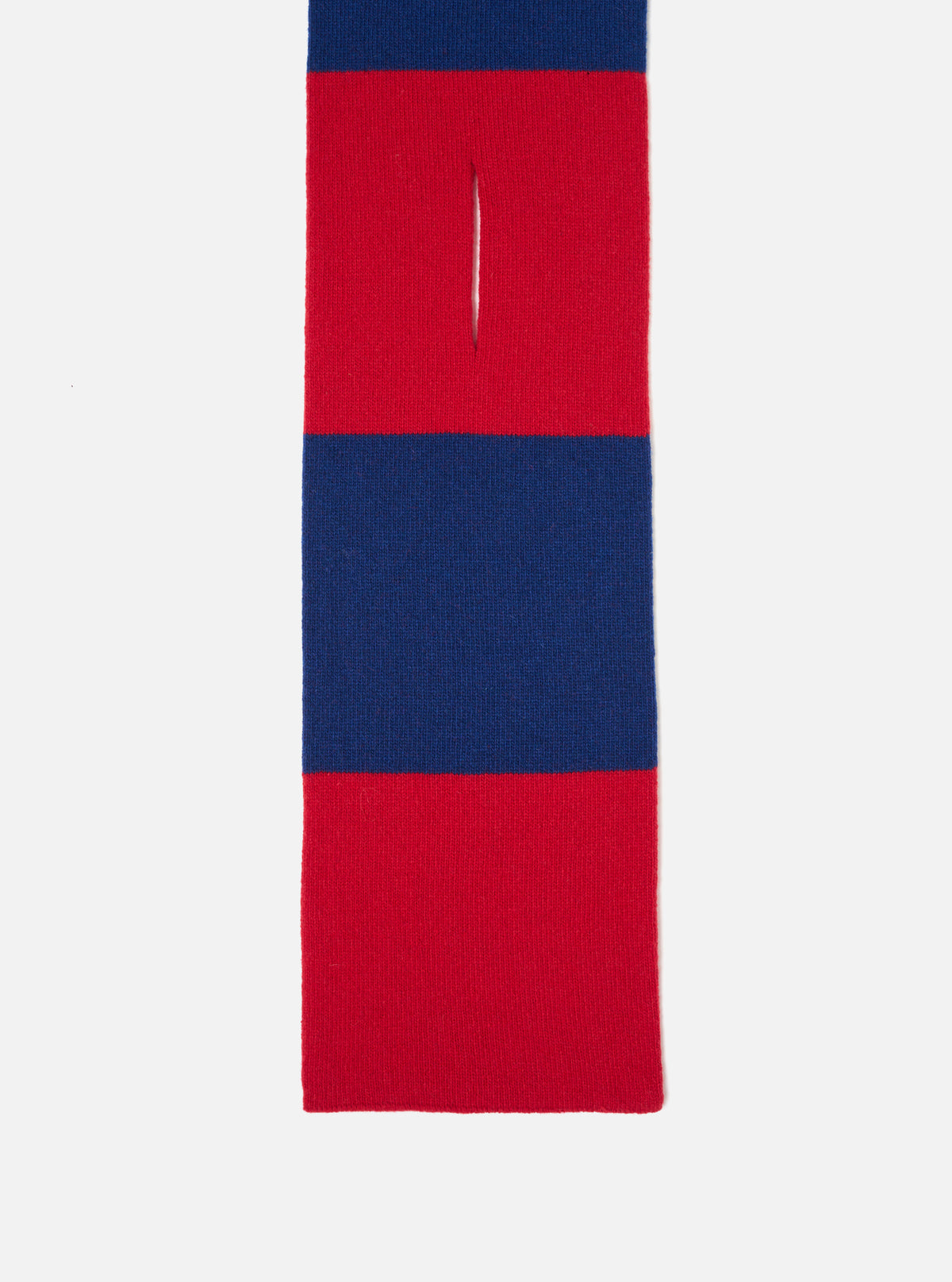 Blue/Red Soft Wool Deluxe Football Scarf