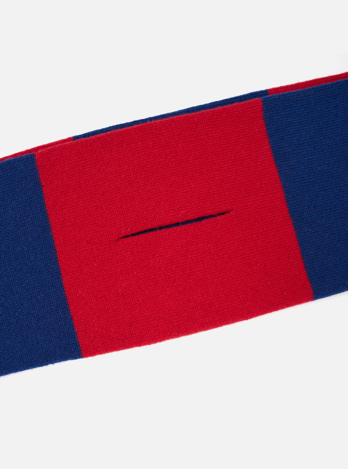 Blue/Red Soft Wool Deluxe Football Scarf