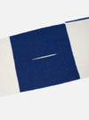 Ecru/Blue Soft Wool Deluxe Football Scarf