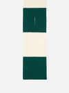 Ecru/Green Soft Wool Deluxe Football Scarf