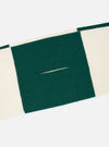 Ecru/Green Soft Wool Deluxe Football Scarf