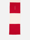 Ecru/Red Soft Wool Deluxe Football Scarf