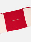 Ecru/Red Soft Wool Deluxe Football Scarf