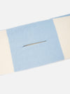 Ecru/Sky Soft Wool Deluxe Football Scarf