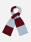 Sky/Claret Soft Wool Deluxe Football Scarf