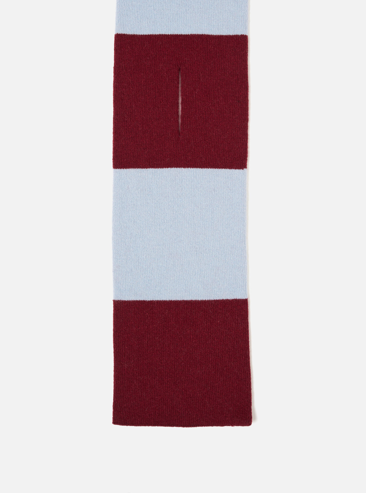 Sky/Claret Soft Wool Deluxe Football Scarf