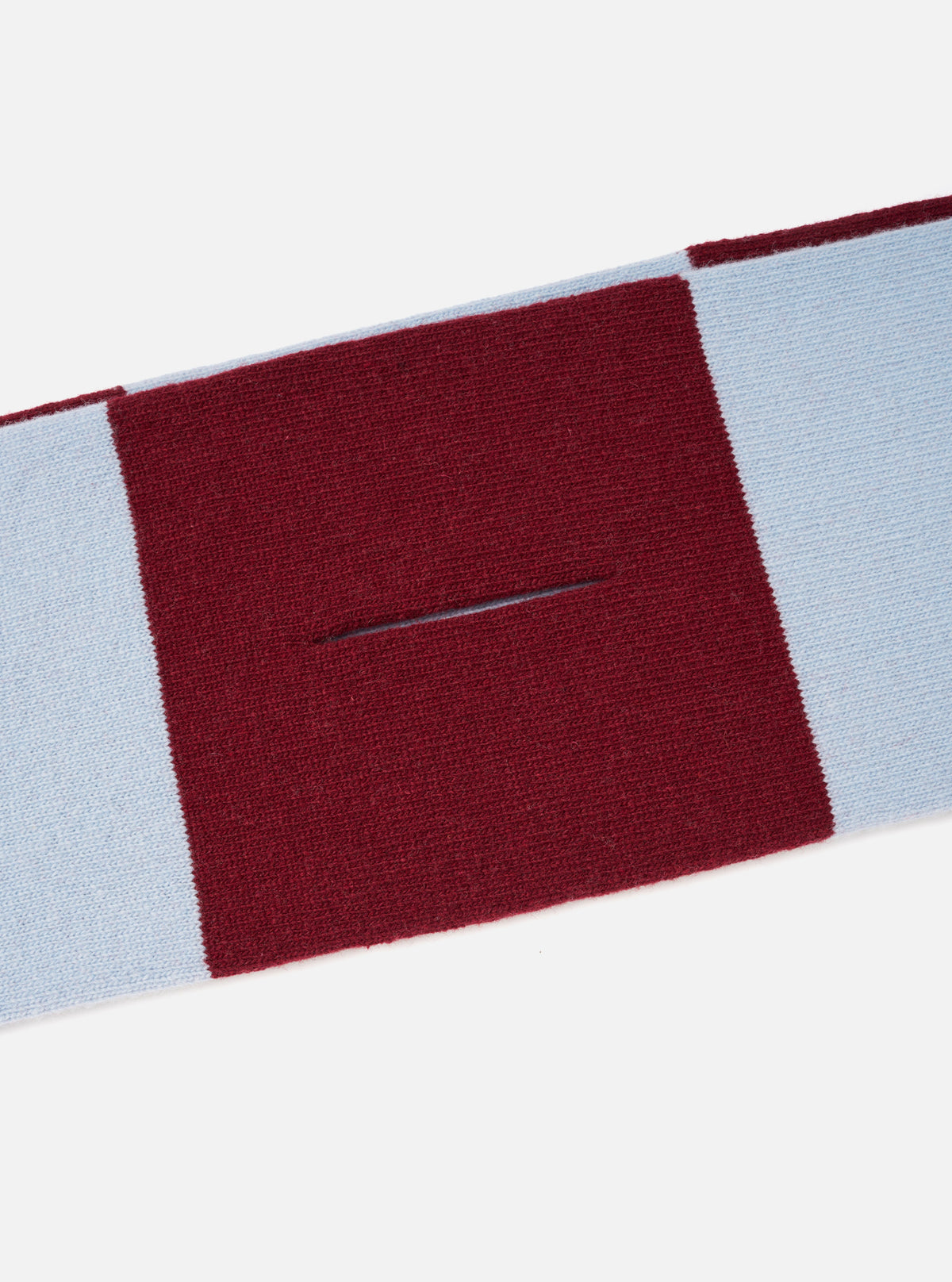 Sky/Claret Soft Wool Deluxe Football Scarf