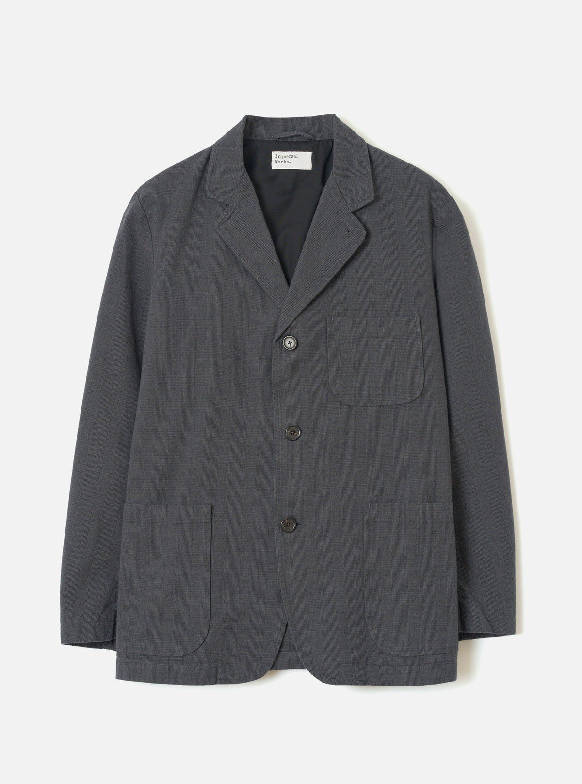 Grey Liverpool Check Three Button Jacket