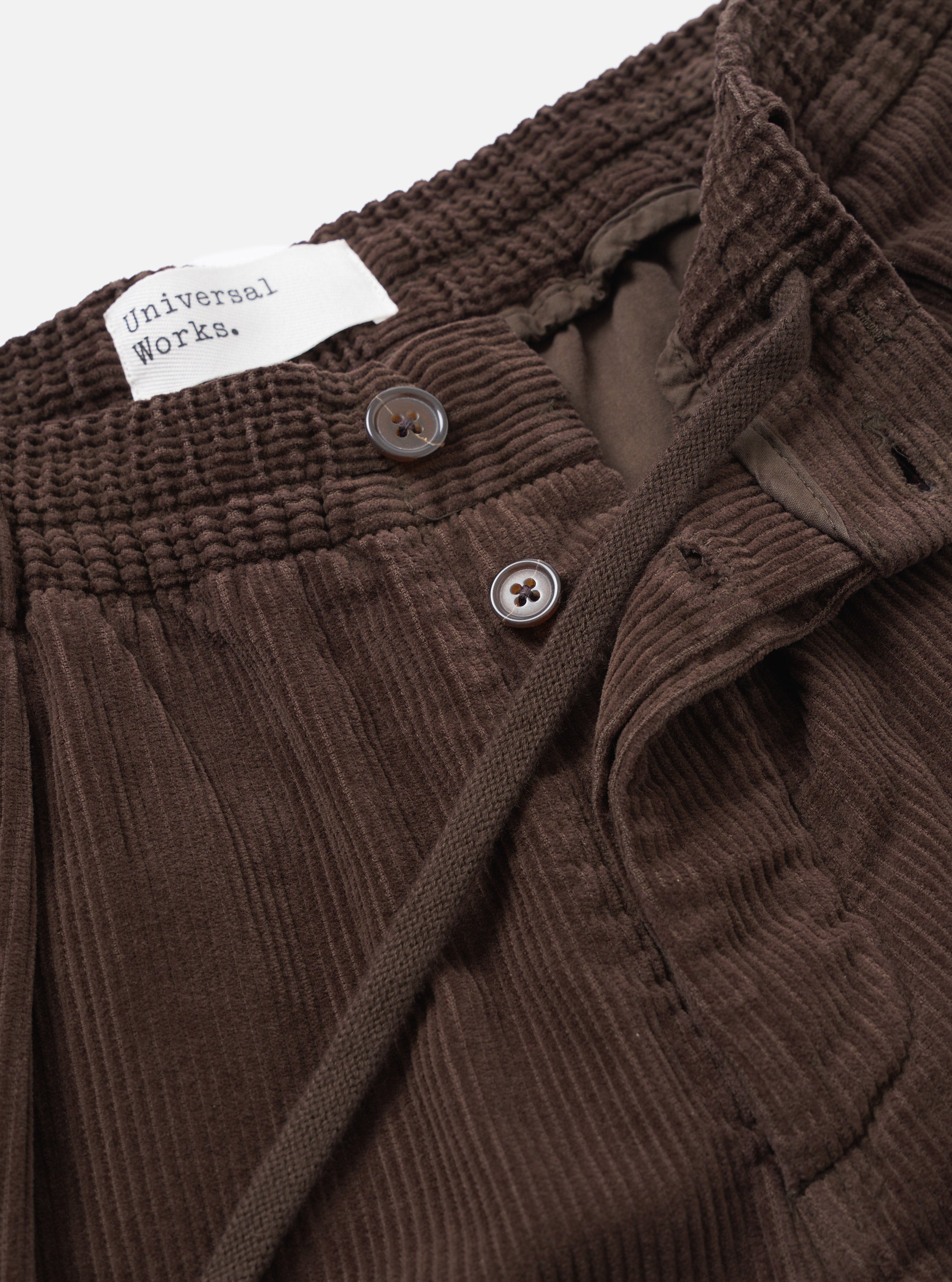 Men's Cacao Cord Pleated Track Pant – Universal Works
