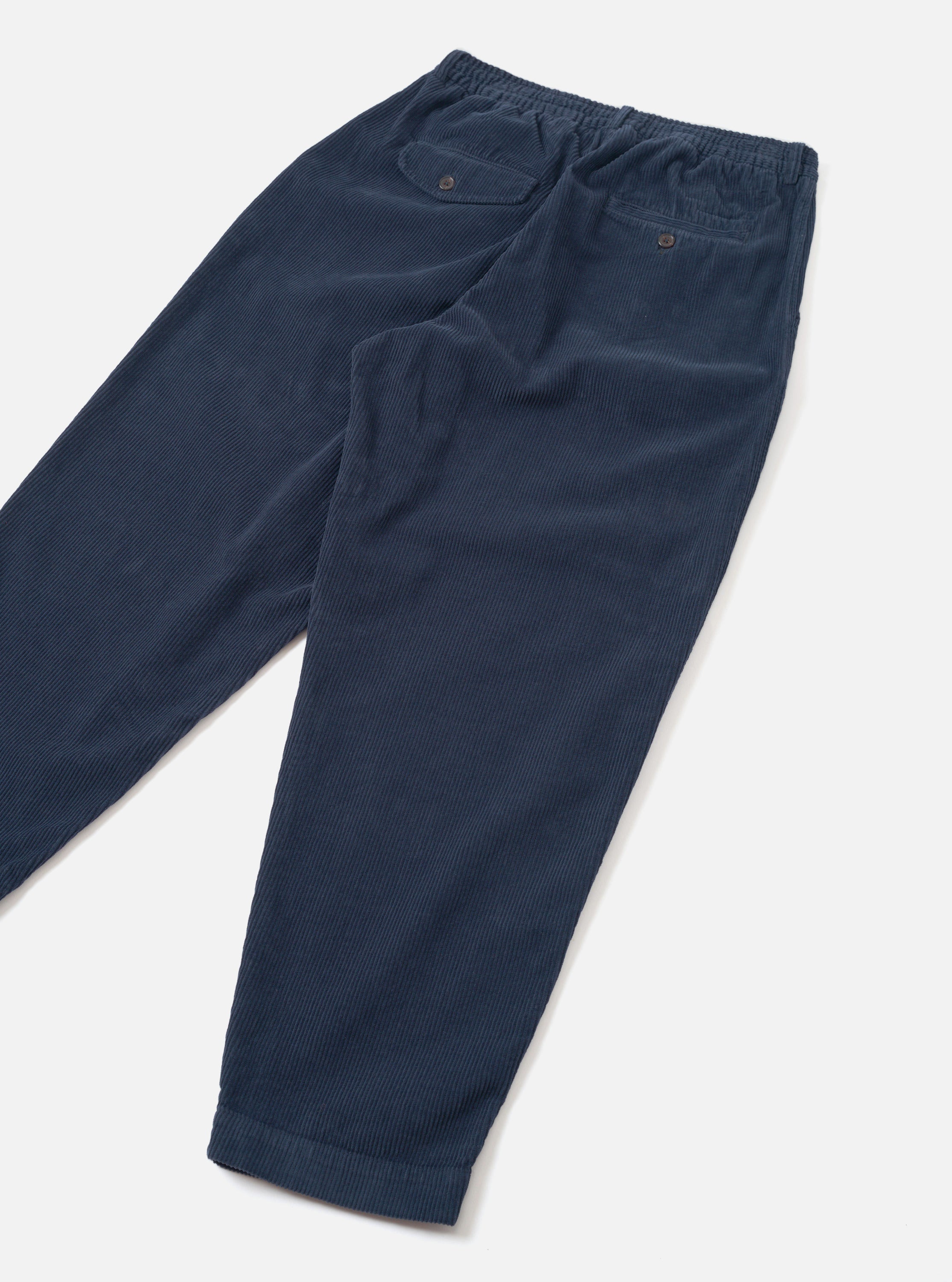 Men's Dark Navy Cord Pleated Track Pant – Universal Works