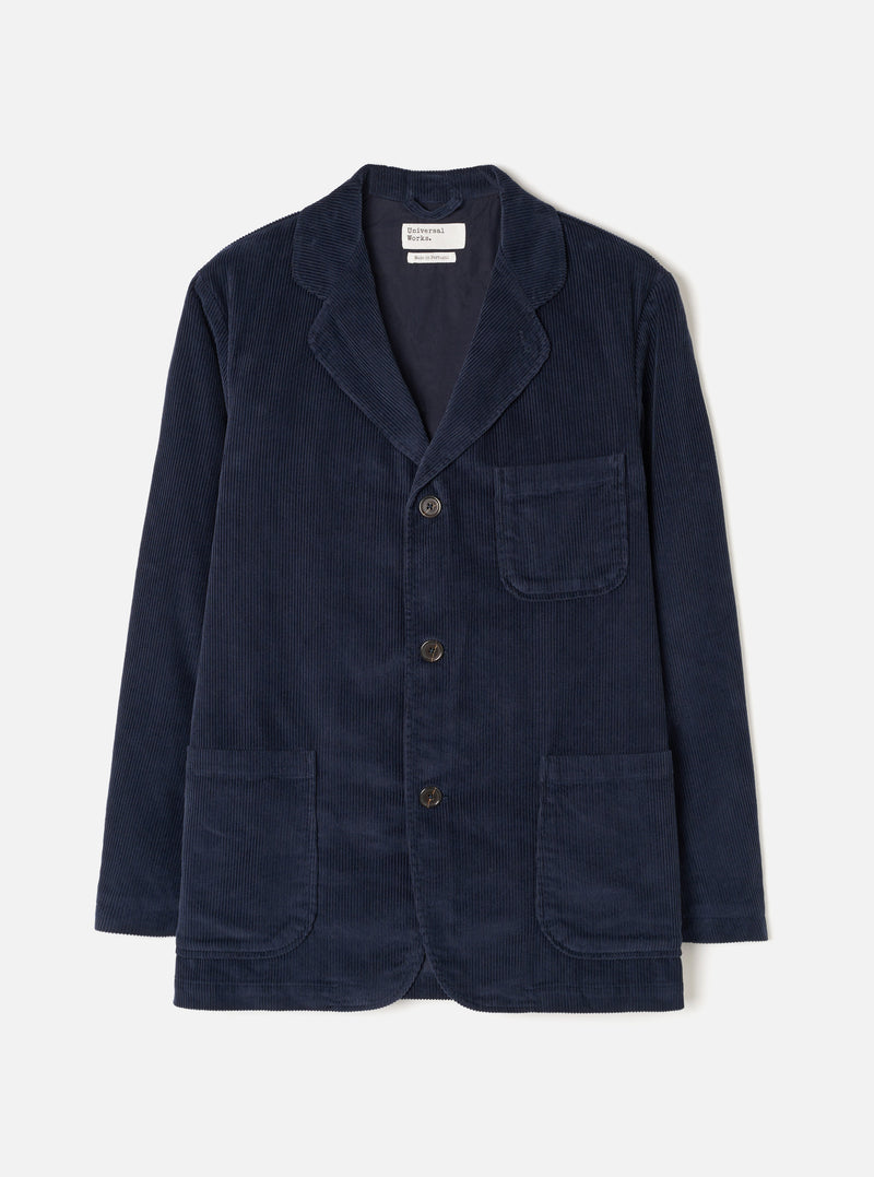 Dark Navy Cord Three Button Jacket