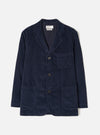 Dark Navy Cord Three Button Jacket
